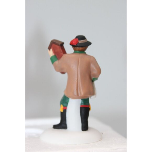 Dept 56 Alpine Village - Cuckoo Clock Vendor & Cart (no box) - Picture 3 of 7